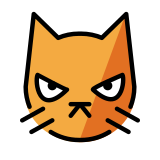 Chat qui boude - OpenMoji