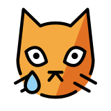 Chat qui pleure - OpenMoji