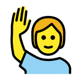 Personne qui lève la main - OpenMoji