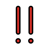 Double point d’exclamation - OpenMoji