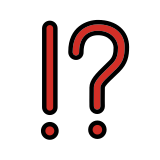 Points d’exclamation et d’interrogation - OpenMoji