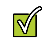 Bouton coché - OpenMoji