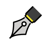 Stylo plume noir - OpenMoji