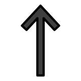 Flèche haut - OpenMoji