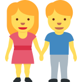 Femme et homme se tenant la main - Twitter / X