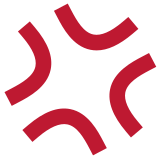 Symbole de colère - Twitter / X