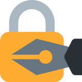 Cadenas fermé avec stylo - Twitter / X