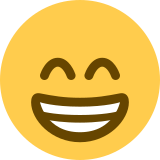 Visage souriant aux yeux rieurs - Twitter / X