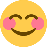 Visage souriant avec yeux rieurs - Twitter / X