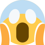 Visage qui hurle de peur - Twitter / X