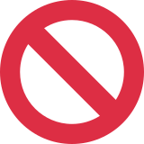 Symbole d’interdiction - Twitter / X