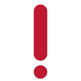 Point d’exclamation rouge - Twitter / X