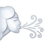 Emoji Femme Soufflant un Nuage