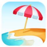 Plage avec parasol - Facebook