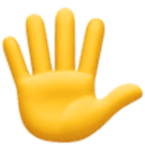 Main levée doigts écartés - Facebook