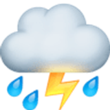 Nuage avec éclair et pluie - Facebook