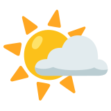 Soleil derrière un petit nuage - Noto Color Emoji