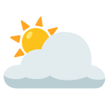 Soleil derrière un gros nuage - Noto Color Emoji