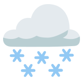Nuage avec neige - Noto Color Emoji