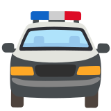Voiture de police de face - Noto Color Emoji