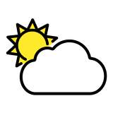 Soleil derrière un gros nuage - OpenMoji
