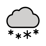 Nuage avec neige - OpenMoji
