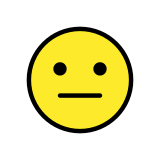 Visage neutre - OpenMoji