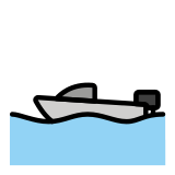 Bateau à moteur - OpenMoji
