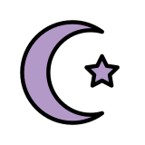 Lune et étoile - OpenMoji