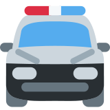 Voiture de police de face - Twitter / X