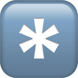 Emoji bouton astérisque
