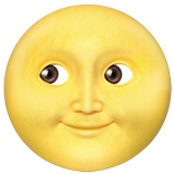 Emoji Pleine Lune avec un Visage