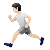 personne qui court : peau claire