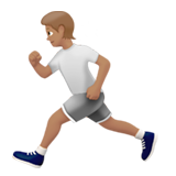 personne qui court : peau légèrement mate