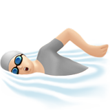 personne nageant : peau claire