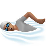 personne nageant : peau légèrement mate