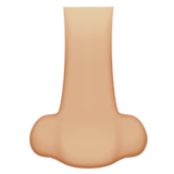 nez : peau moyennement claire