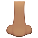 nez : peau légèrement mate