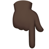 main avec index pointant vers le bas : peau foncée