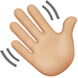 signe de la main : peau moyennement claire