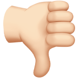 pouce vers le bas : peau claire