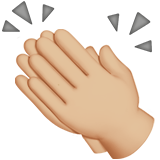 applaudissements : peau moyennement claire