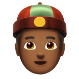 homme avec casquette chinoise : peau mate