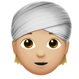 personne en turban : peau moyennement claire
