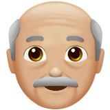 homme âgé : peau moyennement claire