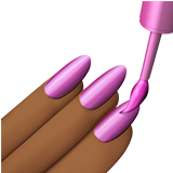 vernis à ongles : peau mate