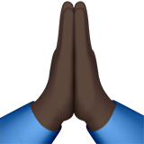 mains en prière : peau foncée