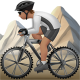 personne en VTT : peau légèrement mate