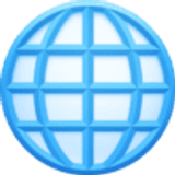 Globe avec méridiens - Facebook