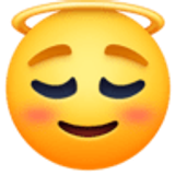 Visage souriant avec auréole - Facebook